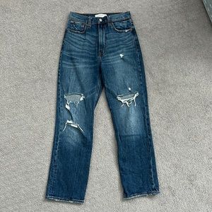 Abercrombie & Fitch Ultra High Rise Ankle Straight Jeans